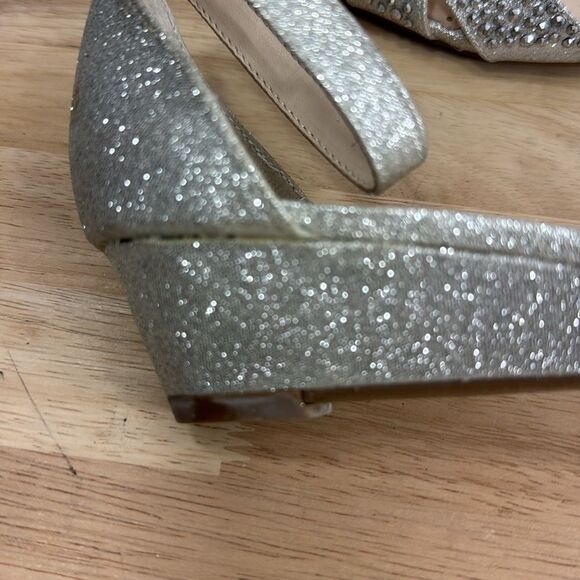 Charter Club Gippi Silver Sparkle Wedge Sandals size 6.5M - Picture 11 of 13